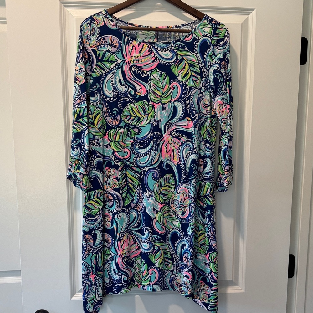 Lilly Pulitzer Blue and Green Paisley Dress